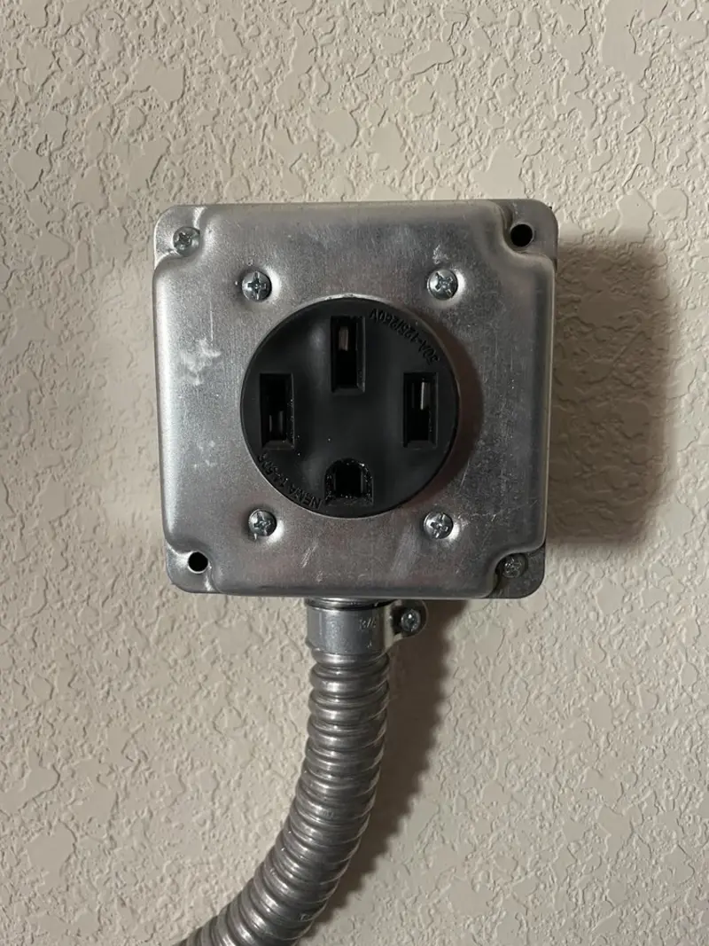 NEMA 14-50 outlet installed for Smart Home Electrical in Harmony